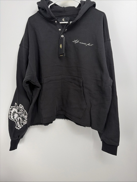 Darc Sport Other - Darc Sport Life Moves Fast Hoodie Men's Embroidered Wolf Patch Size M Limited